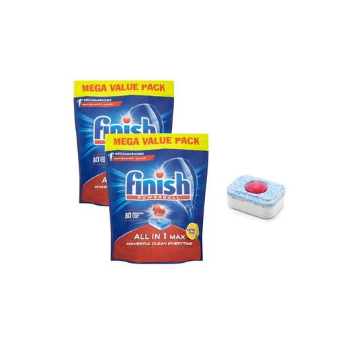 Bild von Up to 240 of Finish Powerball All In One Max Dishwasher Tablets: Two Packs