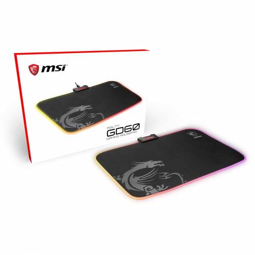 Bild von MSI Agility GD60 RGB Pro Gaming Mousepad 386mm x 290mm-