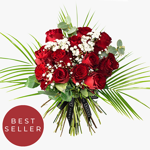 Bild von Haute Florist 12 Red Roses – Anniversary Flowers – Anniversary Bouquets – Luxury Red Roses – Red Roses Bouquet